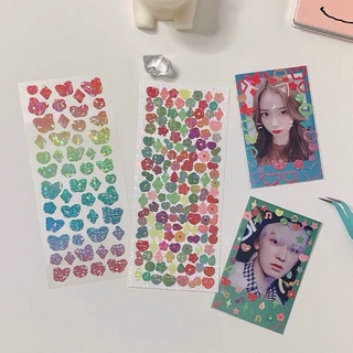 Tấm sticker nhiều màu lấp lánh trang trí sổ, toploader✨