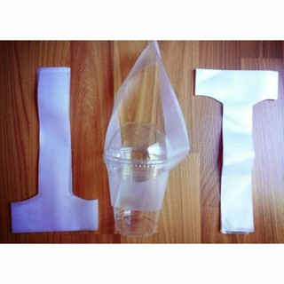 1KG Túi CHỮ T đựng ly nắp cầu, túi đựng ly cà phê