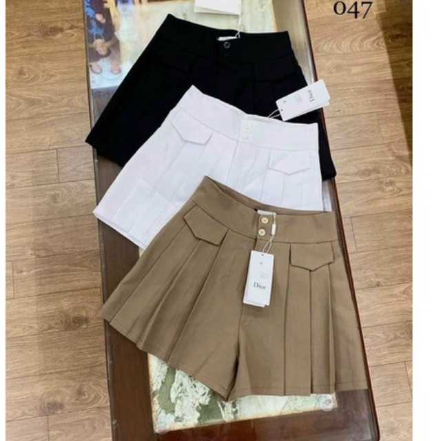 Quần short xoè xếp ly giả váy, Quần đùi nữ cạp cao QS023 - NhiNhi Shop