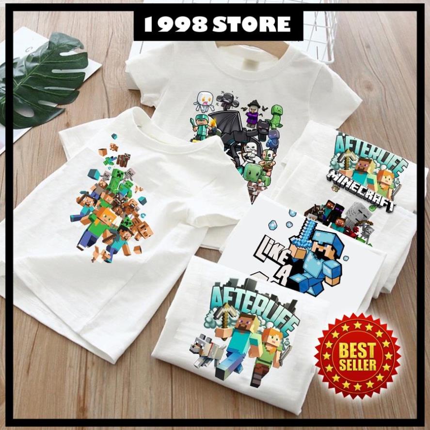 (SALE TOÀN SHOP) Áo minecraft lego mô hình xây nhà cực đẹp cho bé trai bé gái