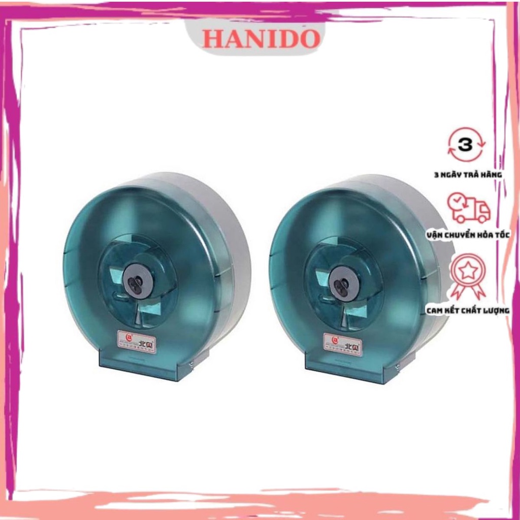 Combo 2 Hộp đựng giấy vệ sinh cỡ lớn 26cm gắn tường cao cấp Xanh