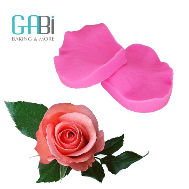 Khuôn silicon fondant cánh hoa hồng