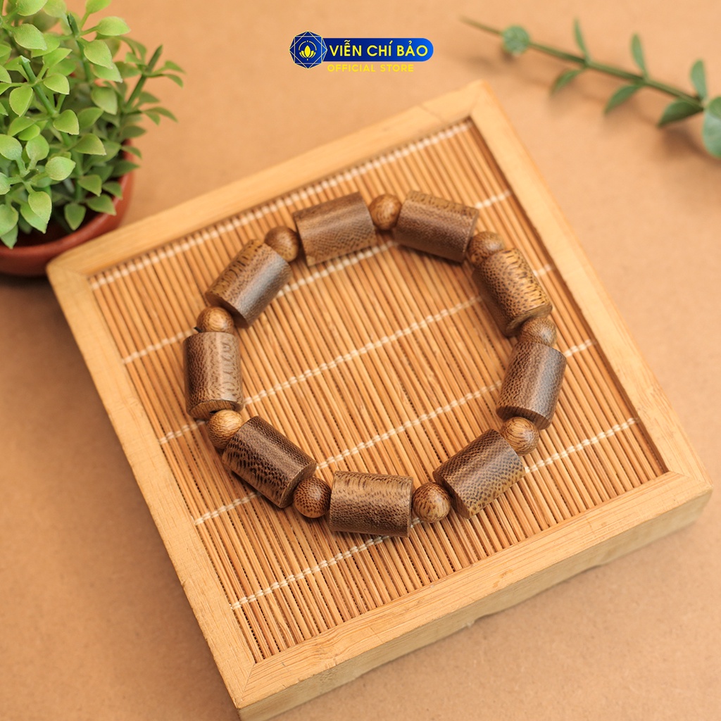 Vòng tay trầm hương tốc lào đốt trúc thời trang phụ kiện trang sức Viễn Chí Bảo V000186