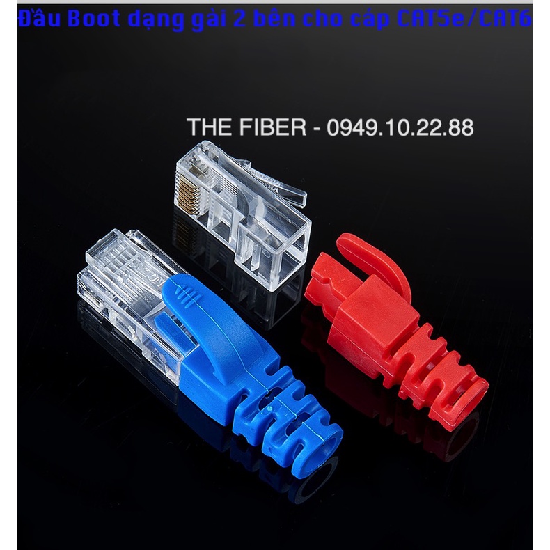Đầu boot dạng gài 2 bên cho cáp mạng CAT5e/CAT6