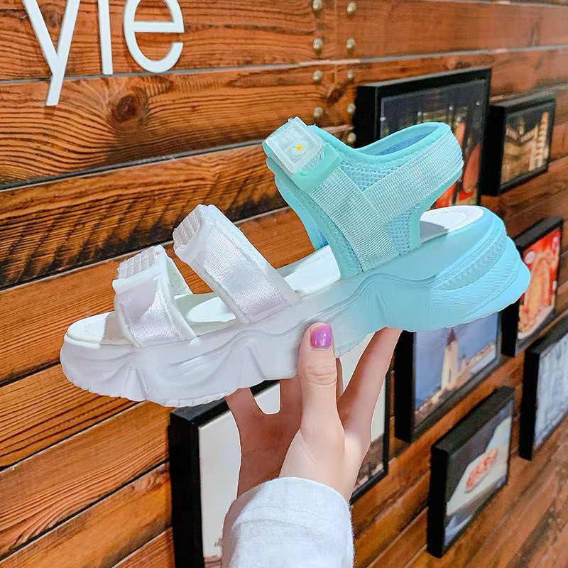 XẢ KHO (S99) Sandal 3 quai dù-gót sau màu