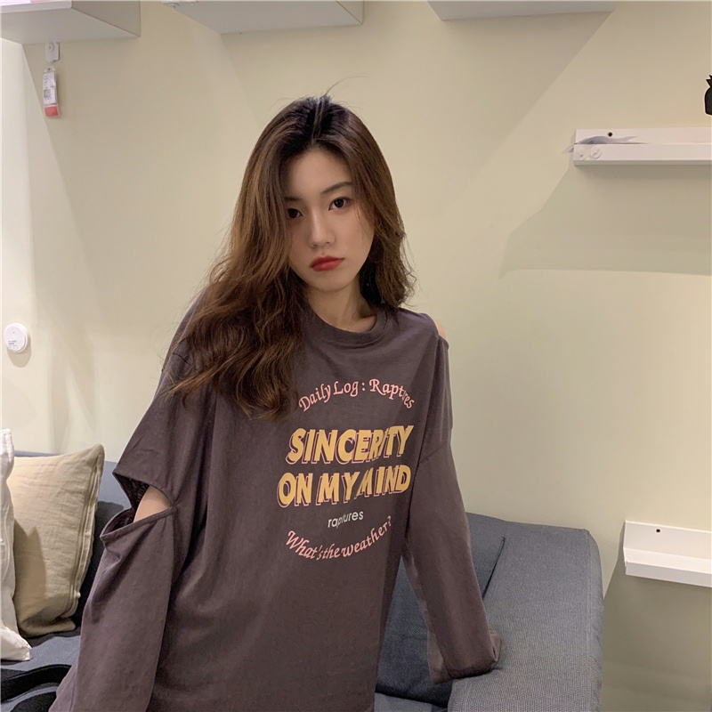 Áo thun tay dài thời trang Hàn Quốc dành cho bạn nữ