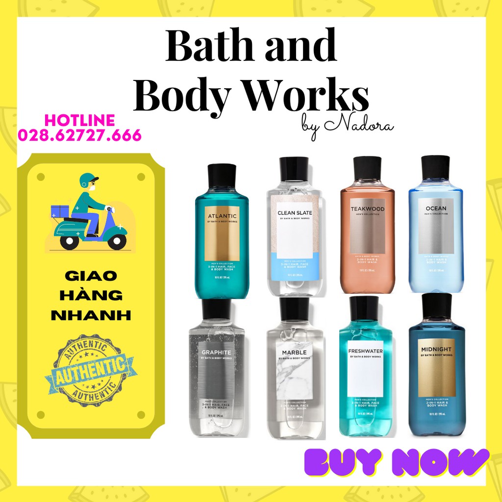 [Đủ Mùi] Sữa Tắm Nam Bath And Body Works