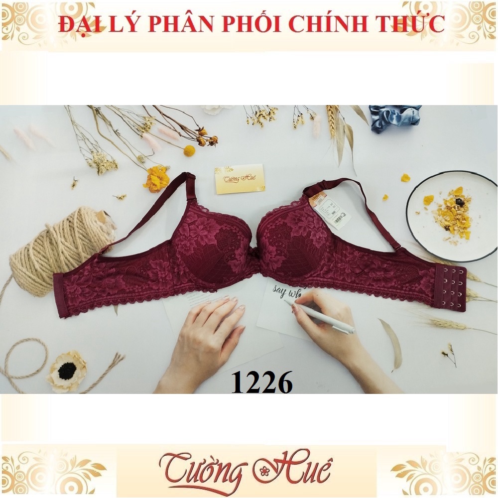 Áo lót nữ Lovely 1226 áo ngực ren mút mỏng bảng to 4 nức cài.