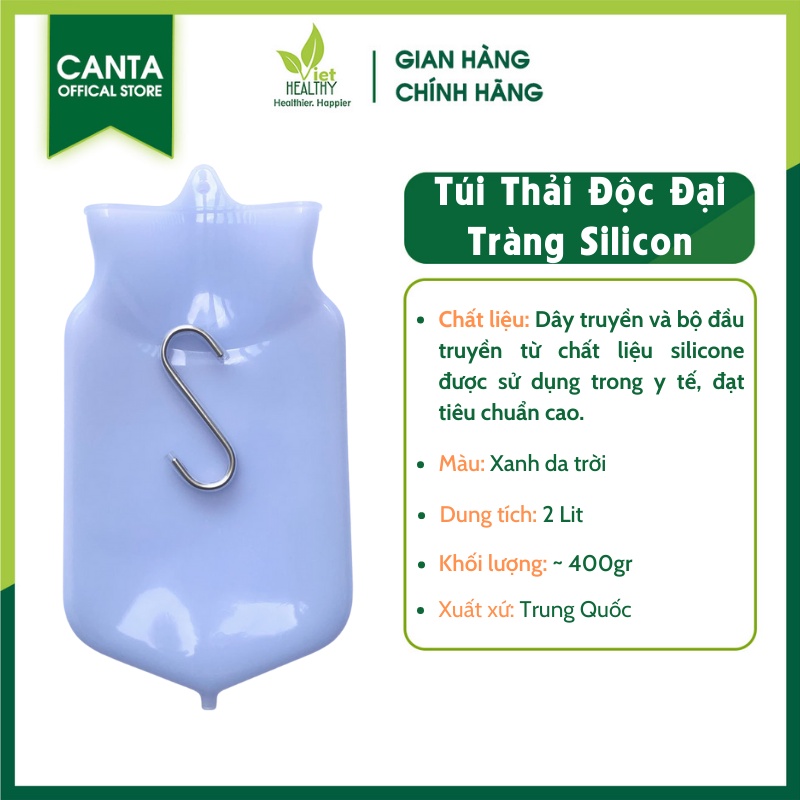 Thụt tháo đại tràng coffee enema bộ thải độc cà phê túi thải độc 2l Silicone SAO ĐẤT
