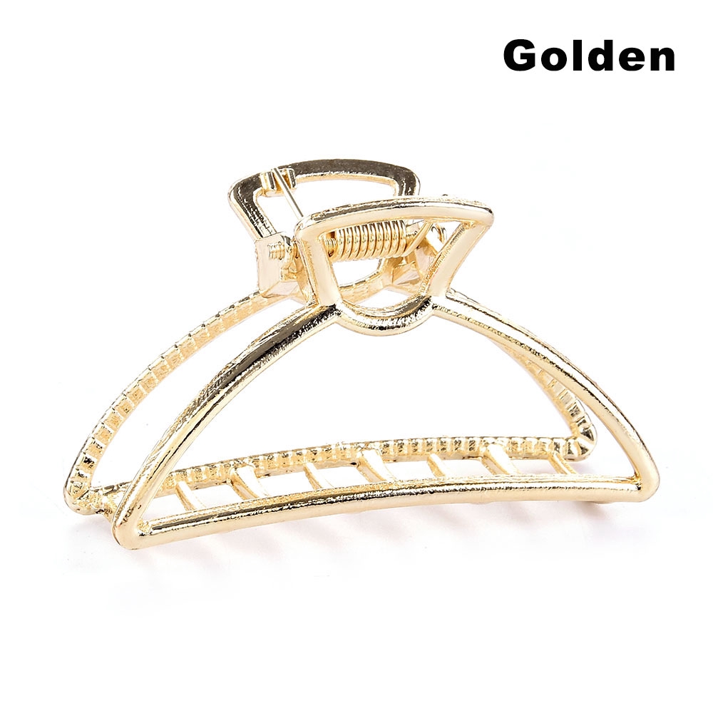 Kẹp Tóc Kim Loại Thiết Kế Đơn Giản Cho Nữ