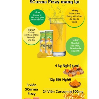 Scurma fizzy - viêm loét dạ dày, hành tá tràng, tiêu hoá, nhanh liền sẹo, đẹp da