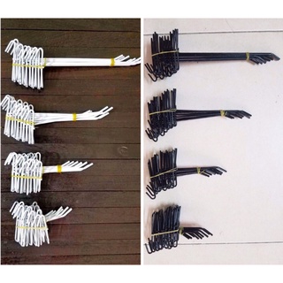 Combo 10 móc cài lưới, tay treo đồ Đen hoặc Trắng, tay cài lưới sắt, móc treo phụ kiện điện thoại