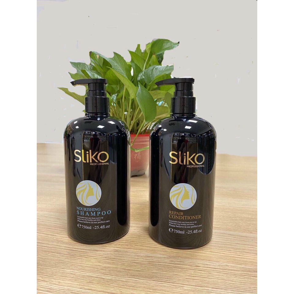Dầu Gội - Xả Sliko Siêu Mượt Nuôi Dưỡng Tóc, Chống Gãy Rụng Cao Cấp (Nhập Khẩu Chính Hãng Italya)