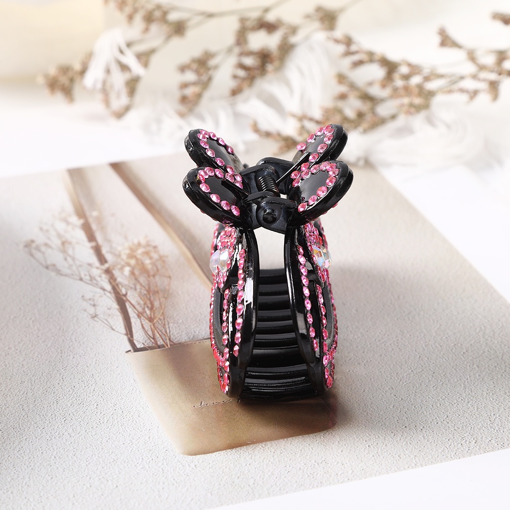 Kẹp tóc HAIMEIKANG hình bông hoa đính đá phong cách Hàn Quốc thời trang cho nữ