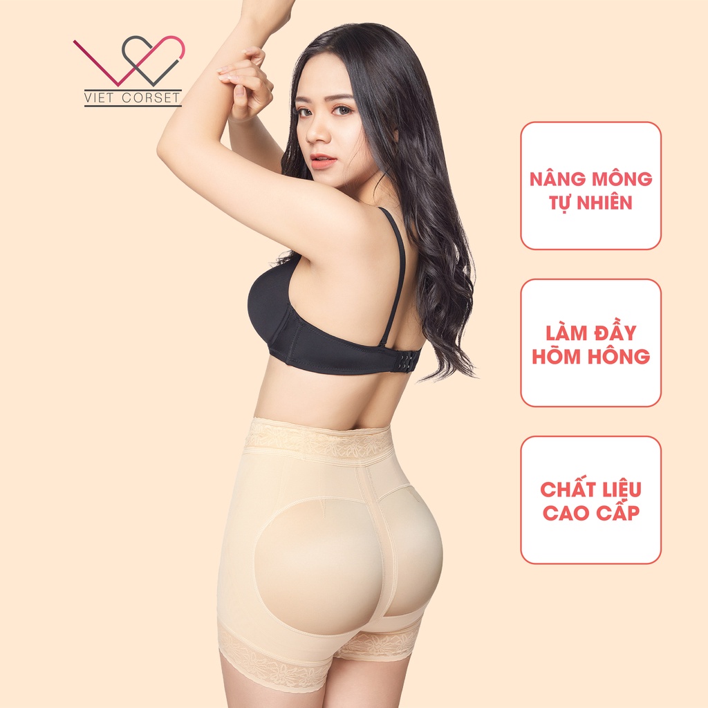 Quần Nâng Mông Nịt Bụng Cao Cấp Việt Corset Butt Lifter - Quần Ren Định Hình Bụng Dưới, Làm Đầy Hõm Hông, Đẩy Mông Cao