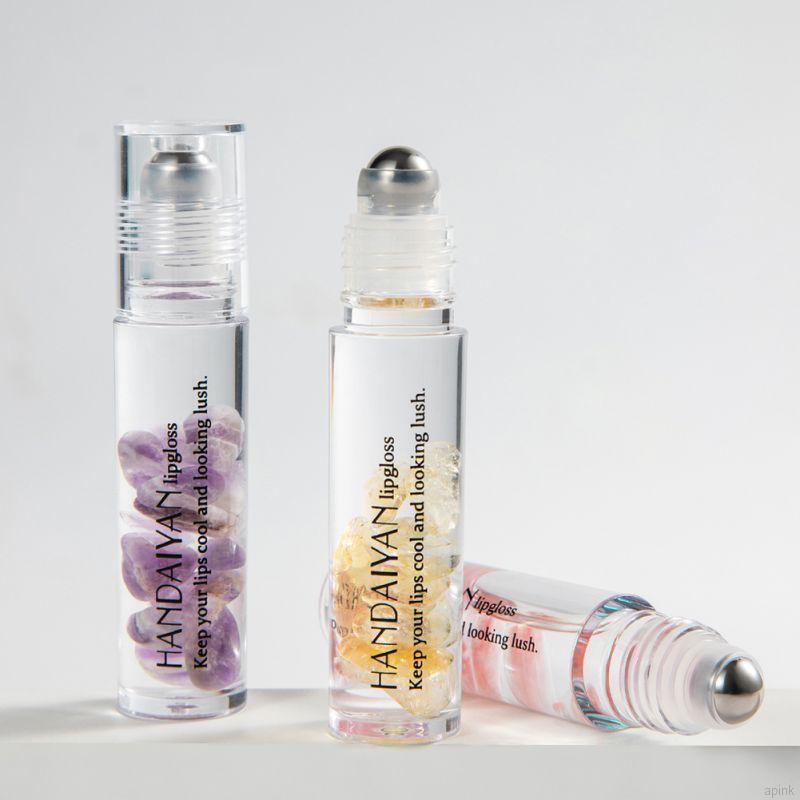 [Hàng mới về] Son Bóng Trong Suốt Dưỡng Ẩm Chống Nước Có Đầu Lăn Tiện Dụng