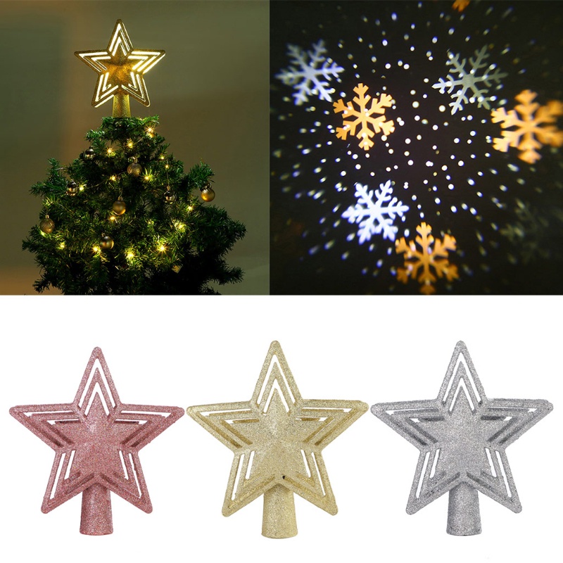 Đèn LED Chiếu Hình Bông Tuyết Dùng Trang Trí Cây Thông Giáng Sinh