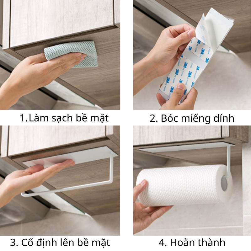 Giá đỡ cuộn giấy treo tường không cần khoan đục rất bền và tinh tế