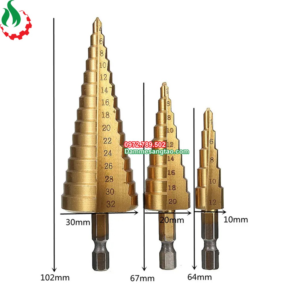 Mũi khoan tháp chuôi lục giác HSS 4241