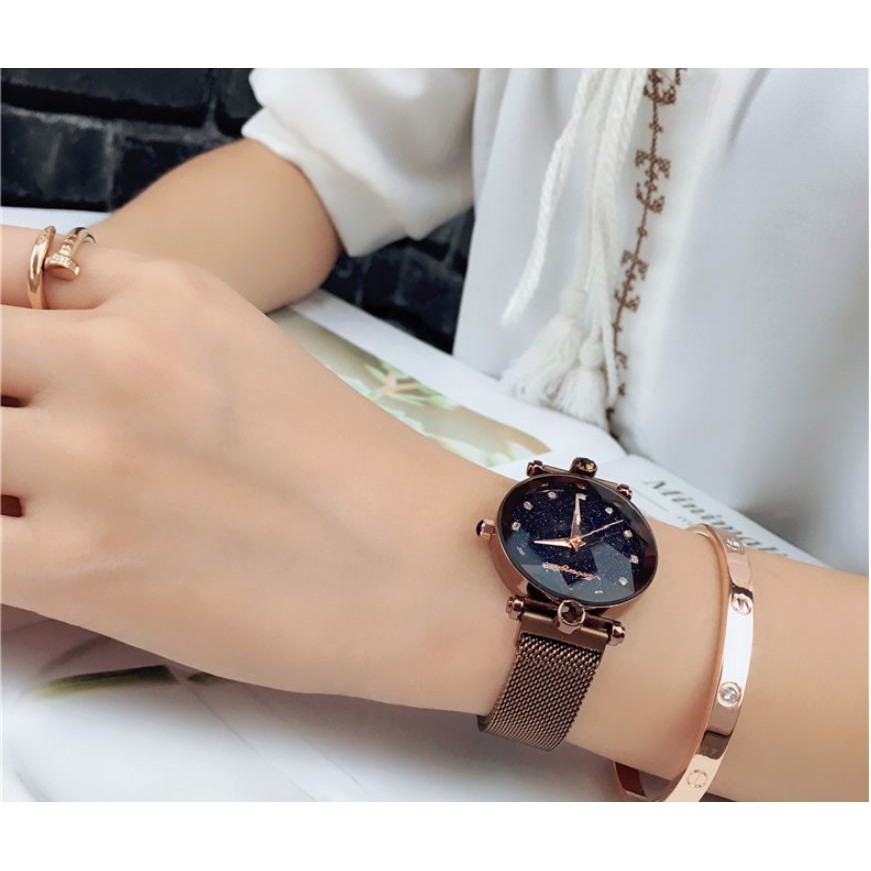 [ Big Sale Mua 1 Nhận 4] Đồng Hồ Nữ Khoá Nam Châm Cao Cấp Mobangtuo 2018 Chính Hãng Đính Đá Hai Bên Dây Sang Trảnh | BigBuy360 - bigbuy360.vn