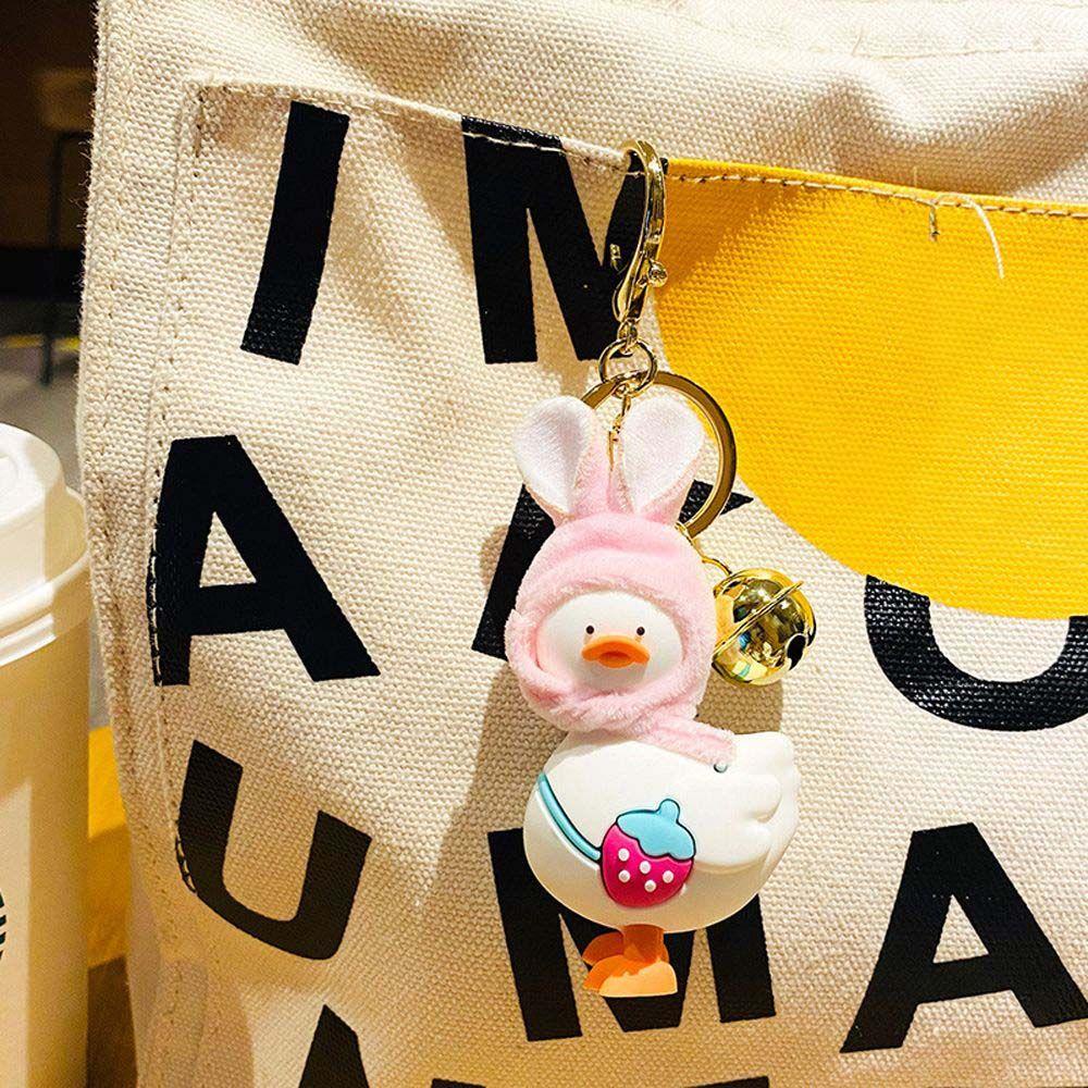 Móc Khóa Hình Vịt Nhồi Bông Dễ Thương