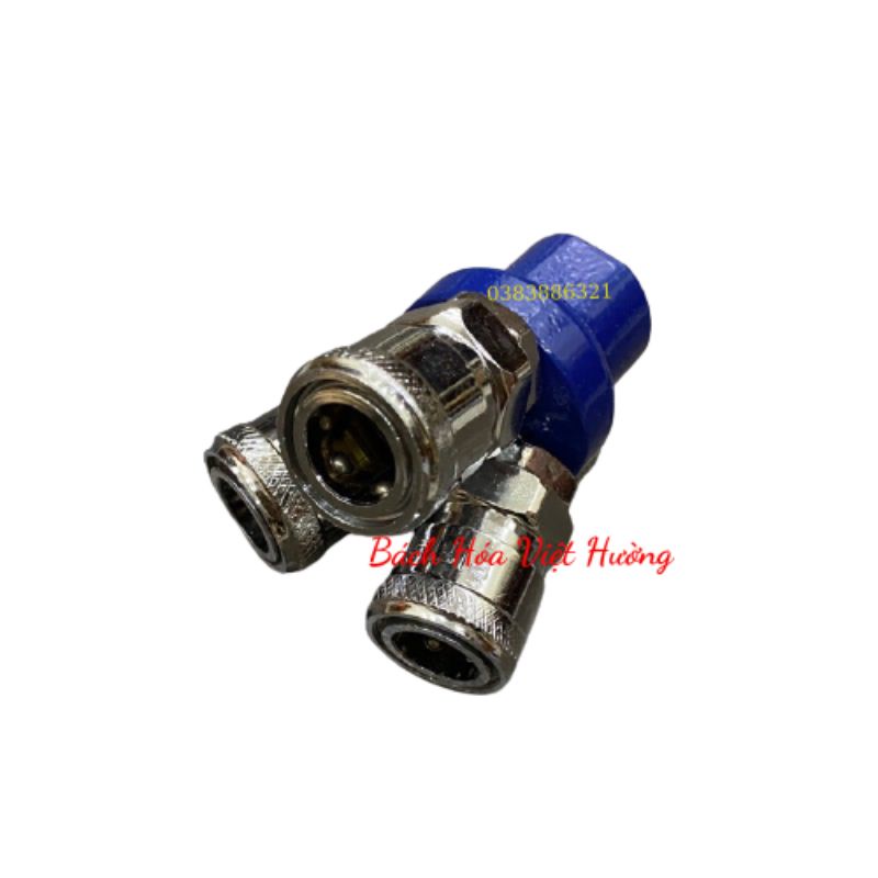 Đầu nối nhanh khí nén ( đầu nối hơi) chia 2 - chia 3, chạc chia khí thế, chạc chia khí 3 tiện dụng (sẵn hàng)