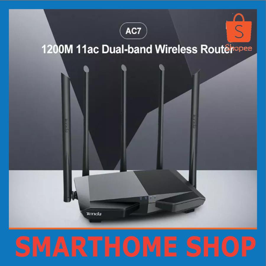 [BẢN TIẾNG ANH] Bộ Phát Wifi Tenda AC7 5 Ăng Ten 6dbi Chuẩn AC1200 (BH 12 Tháng - Hàng Nhập Khẩu) | BigBuy360 - bigbuy360.vn
