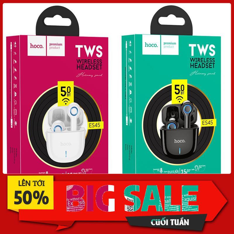 [Mã ELFLASH3 hoàn 10K xu đơn 20K] Tai nghe nhét tai bluetooth Harmony sound TWS Hoco ES45 - Bảo hành 12 tháng | BigBuy360 - bigbuy360.vn