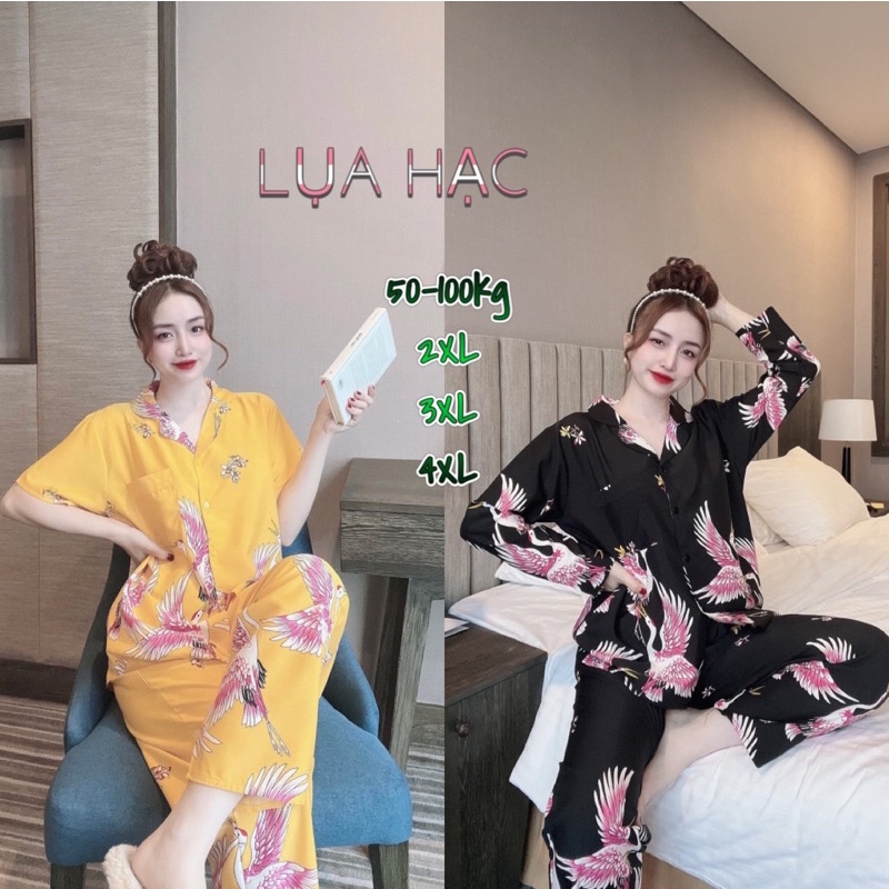 Đồ bộ Hạc siêu sang Bigsize 50-100kg cao cấp