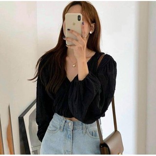 CROPTOP XÔ BỒNG BI NỔI