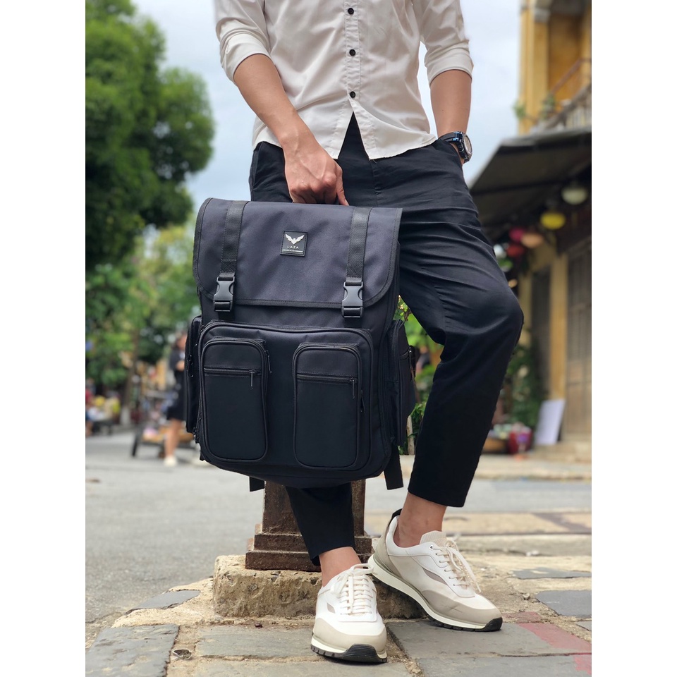 Balo laptop LAZA Simple Backpack 500 - Hàng thiết kế cao cấp trượt nước - Bảo hành trọn đời