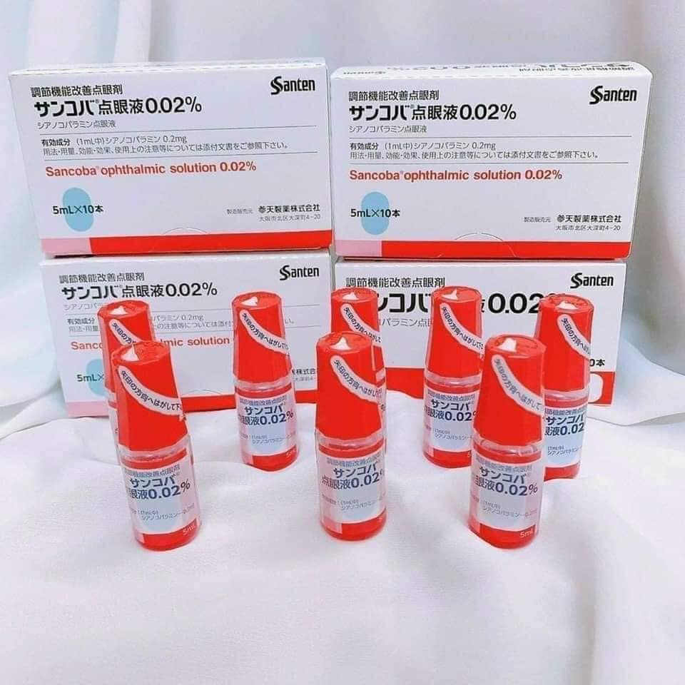 Nước nhỏ mắt cận Sancoba của Nhật Bản hỗ trợ tăng cường thị lực 5ml