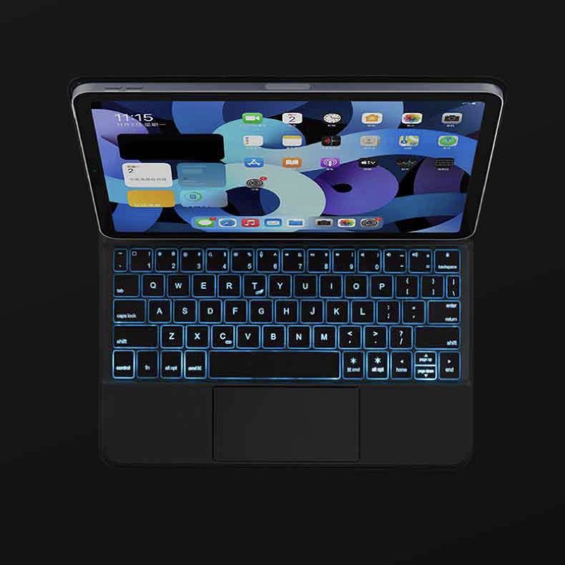 Ốp Lưng Máy Tính Bảng Kiêm Bàn Phím Cho Ipad 10.9 / Pro 11Inh - Hỗ Trợ Trackpad Và Có Led Bàn Phím