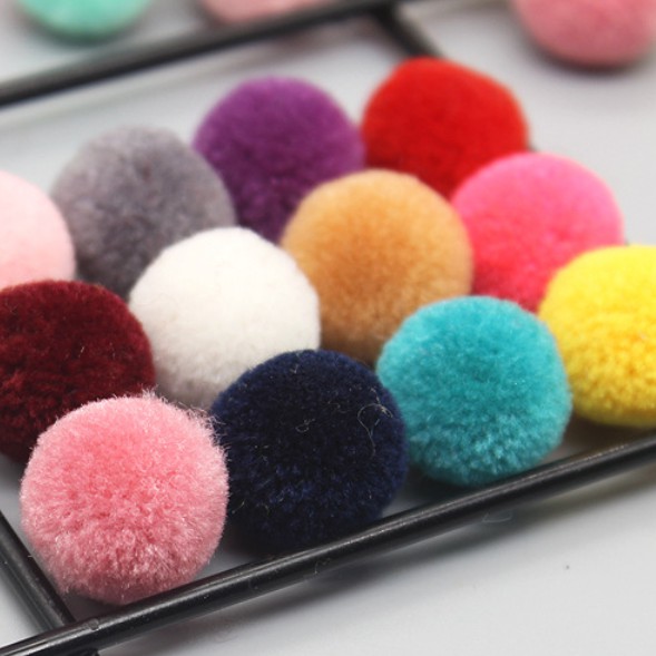 Set 50 Quả Cầu Lông Xù 1.5cm Nhiều Màu Sắc Dùng Để Làm Đồ Thủ Công Đa Năng