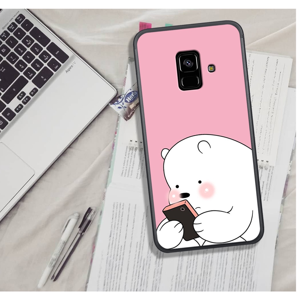 Ốp Lưng SamSung A5 2018/A8 2018/A6 2018/J6 2018/J6 Plus/A8 Plus . In Hình Gấu Bắc Cực Cute.