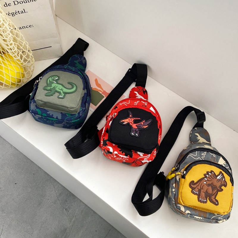 Túi Đeo Chéo Ngực Đựng Điện Thoại Hình Khủng Long Đáng Yêu Thời Trang Dành Cho Trẻ Em