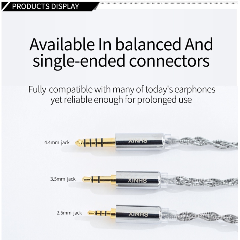 Dây Cáp Tai Nghe 4 Lõi Đồng Mạ Bạc Graphene