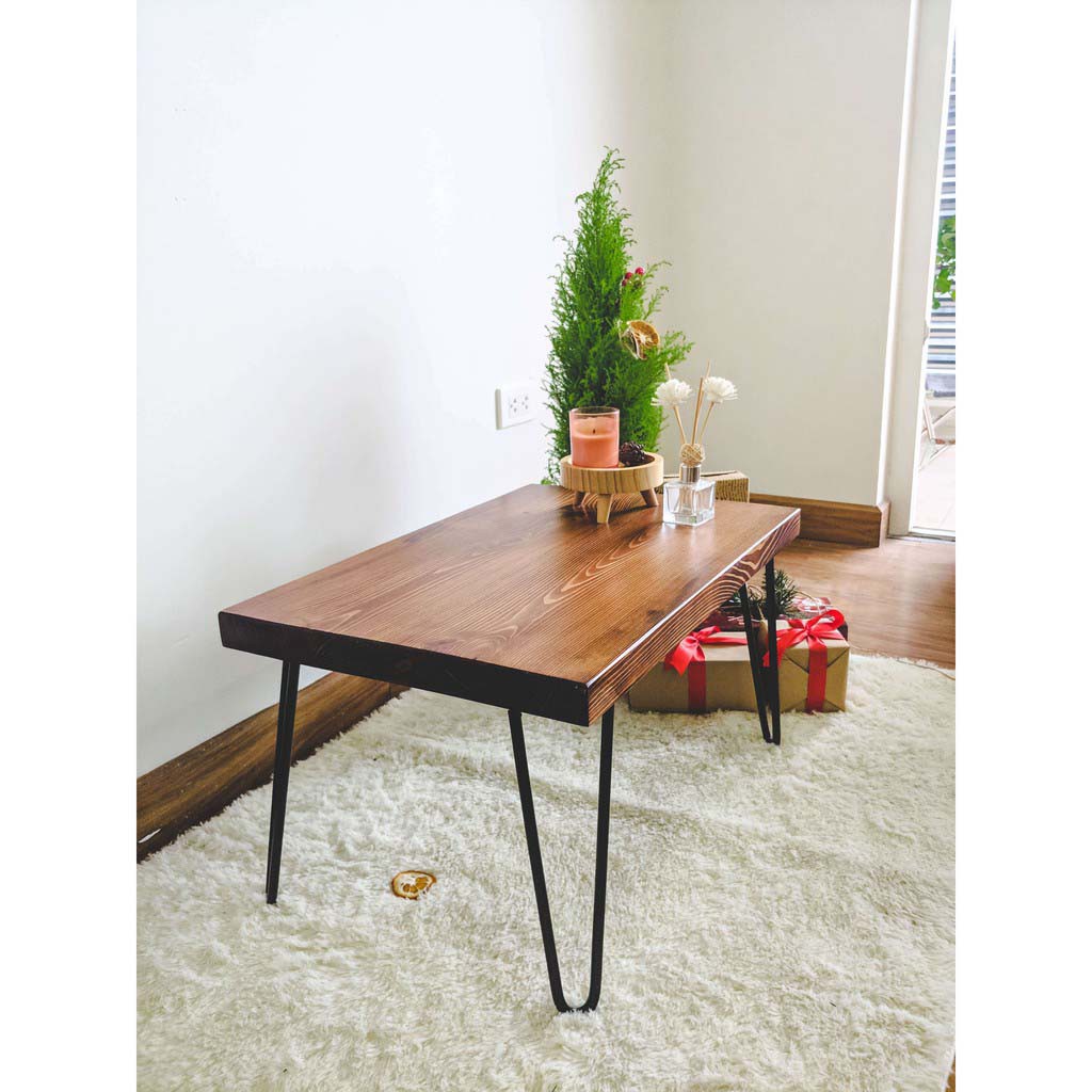 Bàn Trà Gỗ Thông Chân Sắt, Trọng Lượng Nhẹ+Dễ Tháo Lắp+Gỗ Thông Nhập Khẩu, SP Dành Cho Tín Đồ Decor, Phong Cách  Vintage