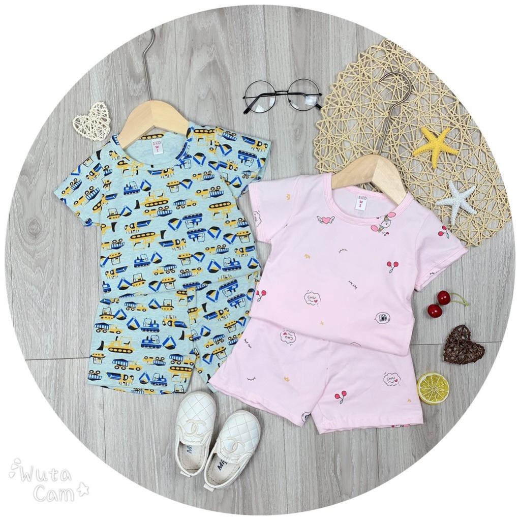 Bộ hè cộc tay chất cotton nhiều hình ngộ nghĩnh cho bé gái bé trai