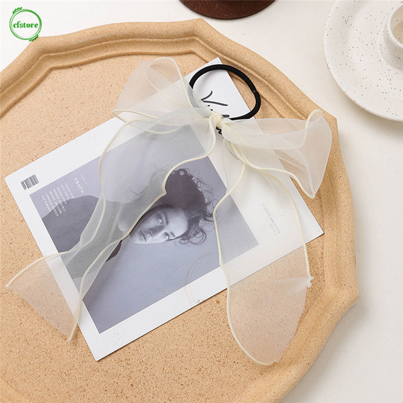 BUTTERFLY Dây Cột Tóc Mặt Hình Nơ Dễ Thương