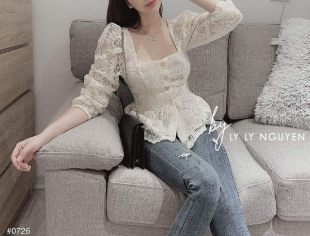 Vải ren hoa cúc