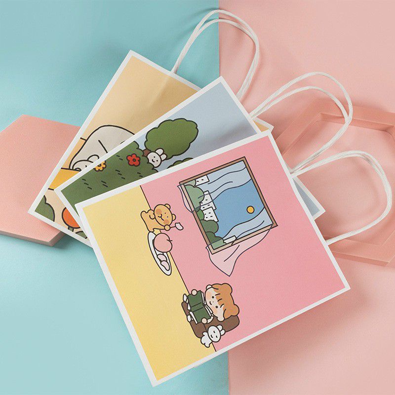 Túi giấy đựng đồ hoạ tiết siêu dễ thương