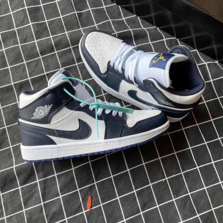 Giày thể thao air jordan 1 retro high midnight navy, giày jd xanh than cổ cao nam nữ phong cách thời trang, cá tính