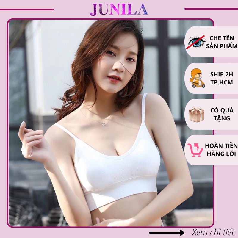 Áo bra nữ hở lưng chữ U 2 dây len tăm AL51