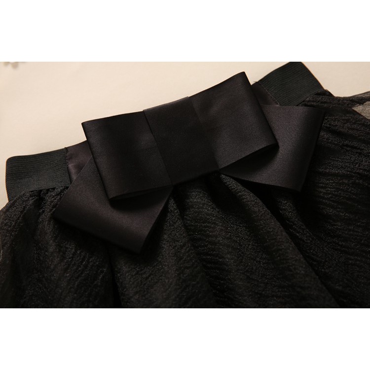 Eugen Chân Váy Dài Phối Lưới Màu Đen Xám Dễ Phối Đồ Thời Trang Cho Nữ 2021