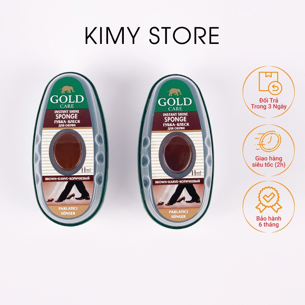 Xi mút đánh giày nâu, cho cả dép da, túi xách, ghế da kèm dầu dự trữ Goldcare -  nhập khẩu từ Thổ Nhĩ Kì