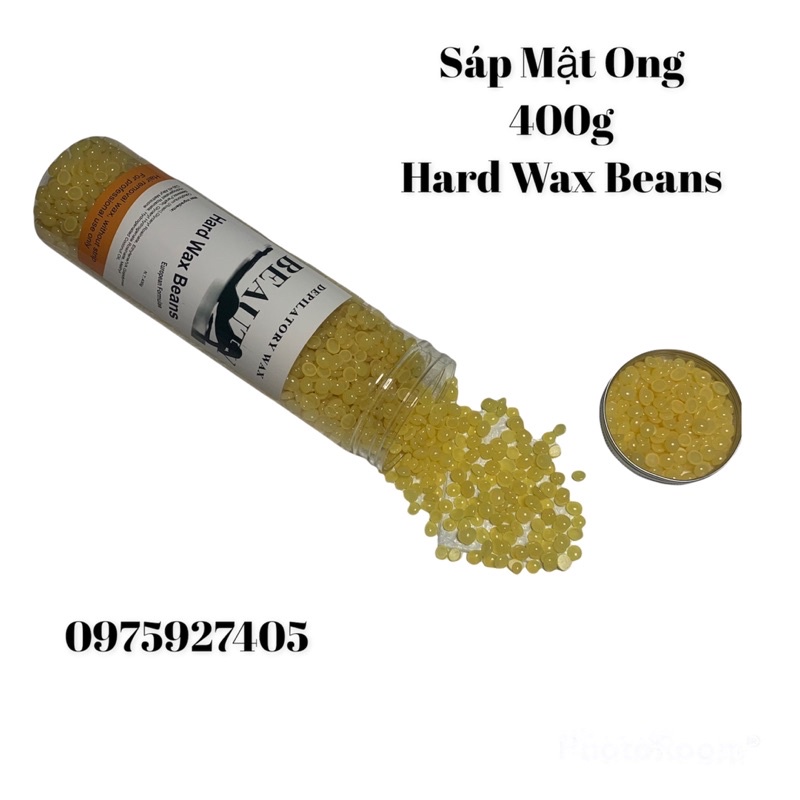 Sáp wax lông cao cấp dạng hạt đậu Hard Wax Beans đủ màu hộp 400g + tặng que gỗ