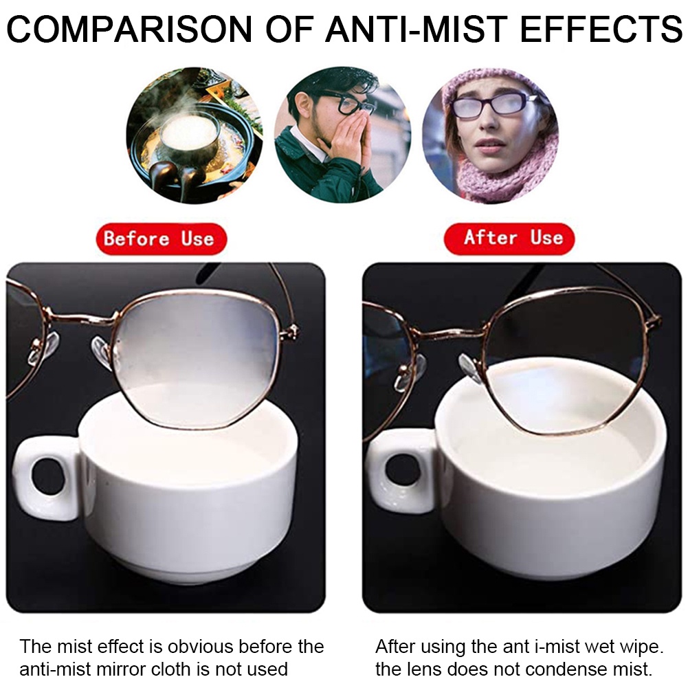 Hw 1 Khăn Lau Kính Mắt Chống Sương Mù Tái Sử Dụng Được Tiện Lợi