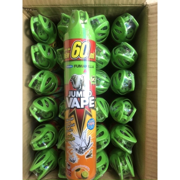 Xịt trừ muỗi Jumbo Vape hương chanh tự nhiên và không mùi mới 600 tặng 60ml