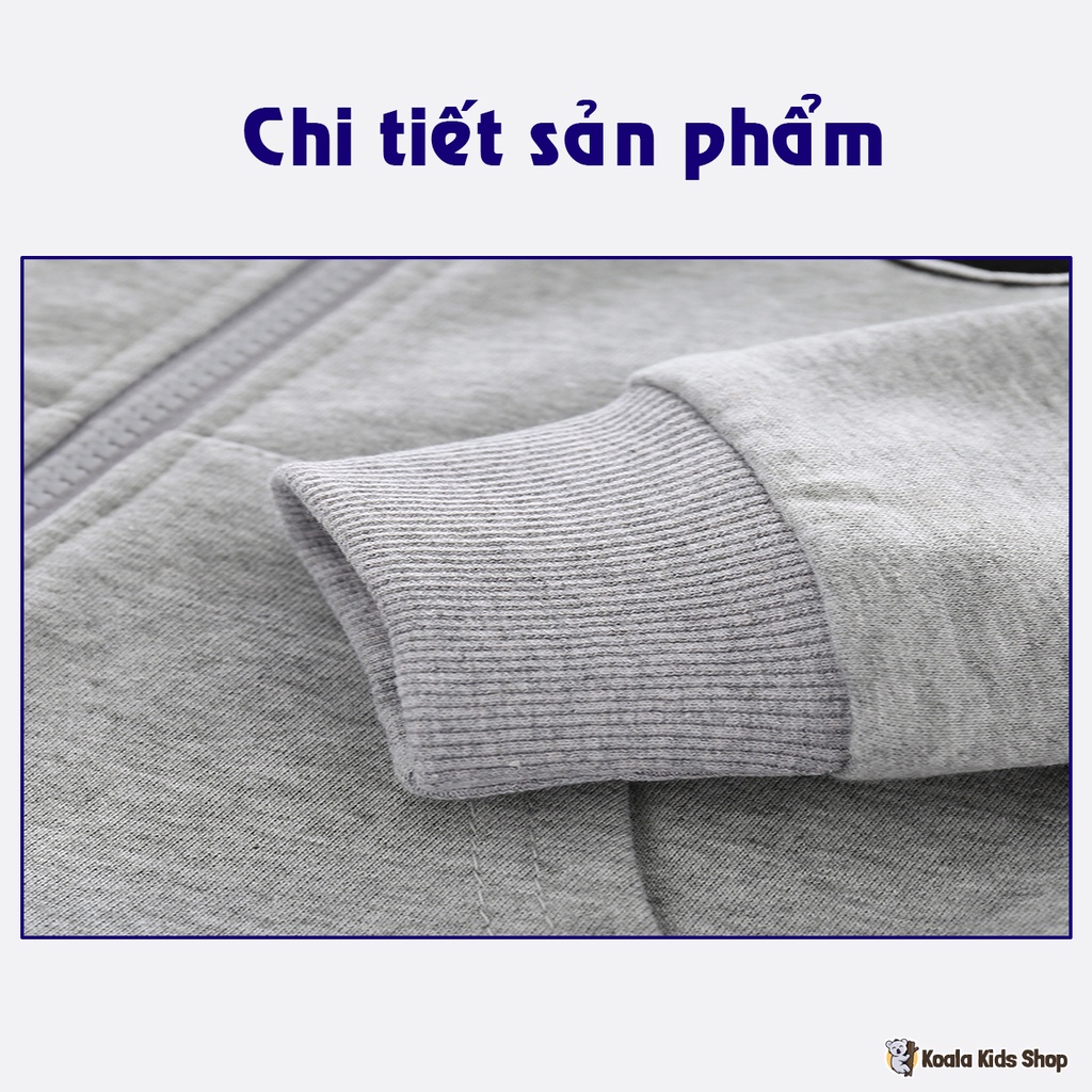 Áo khoác nỉ bé trai WELLKIDS Áo nỉ có mũ cho bé từ 2-7 tuổi